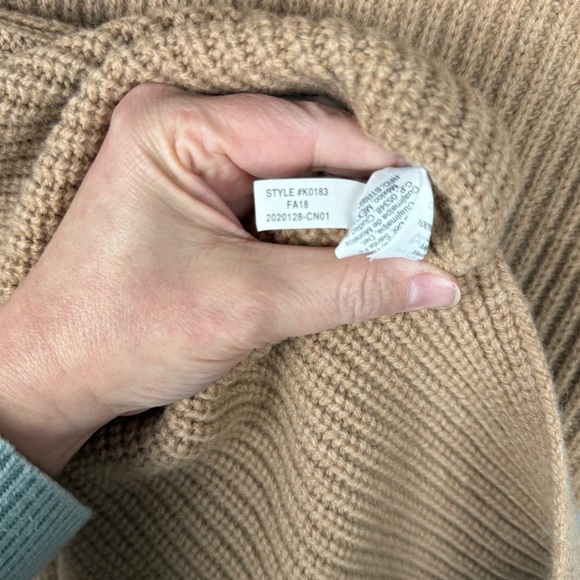 J. Crew Tan Ribbed Knit Sweater Skirt Midi XS/S with pockets - Picture 6 of 8